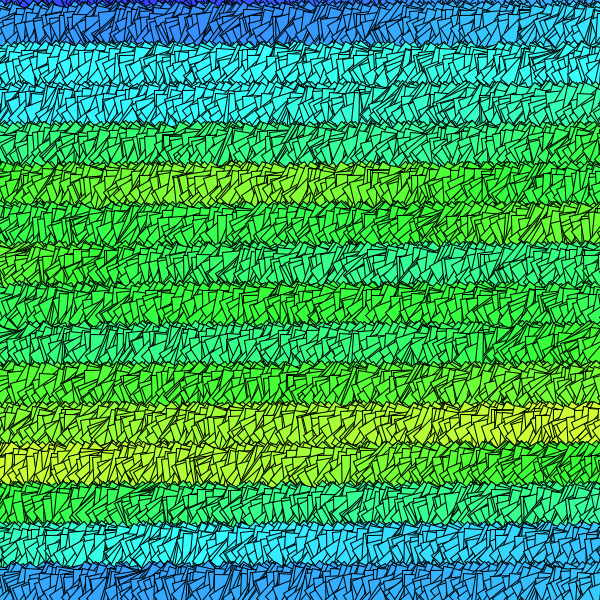 Perlin-noise Polygon Stacks