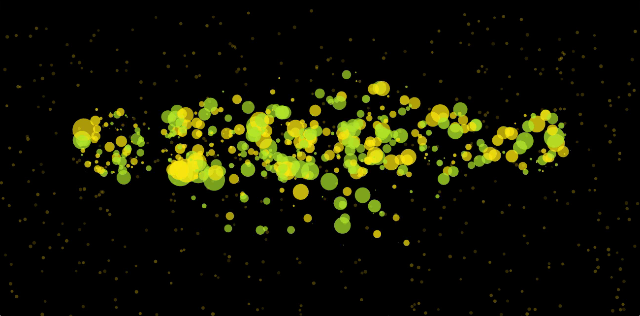 Lyrical Particles, a music visualization project